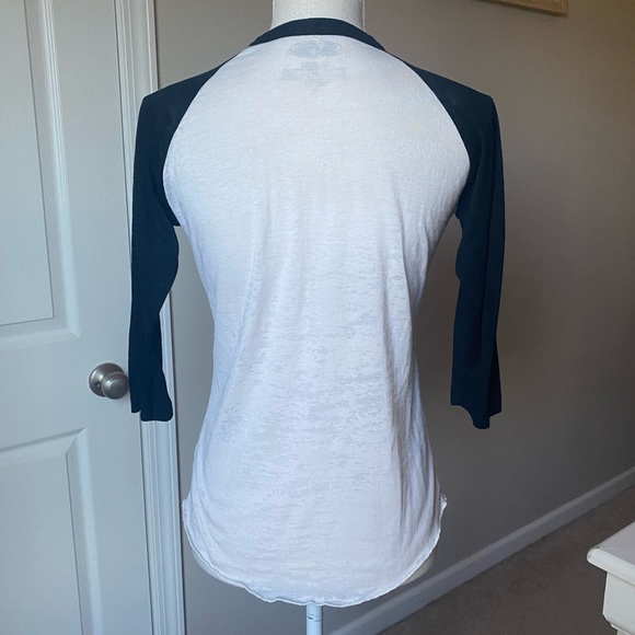 Majestic Threads | Women’s | Brooklyn Basketball Mid Sleeve Baseball T- Shirt - Picture 12 of 13